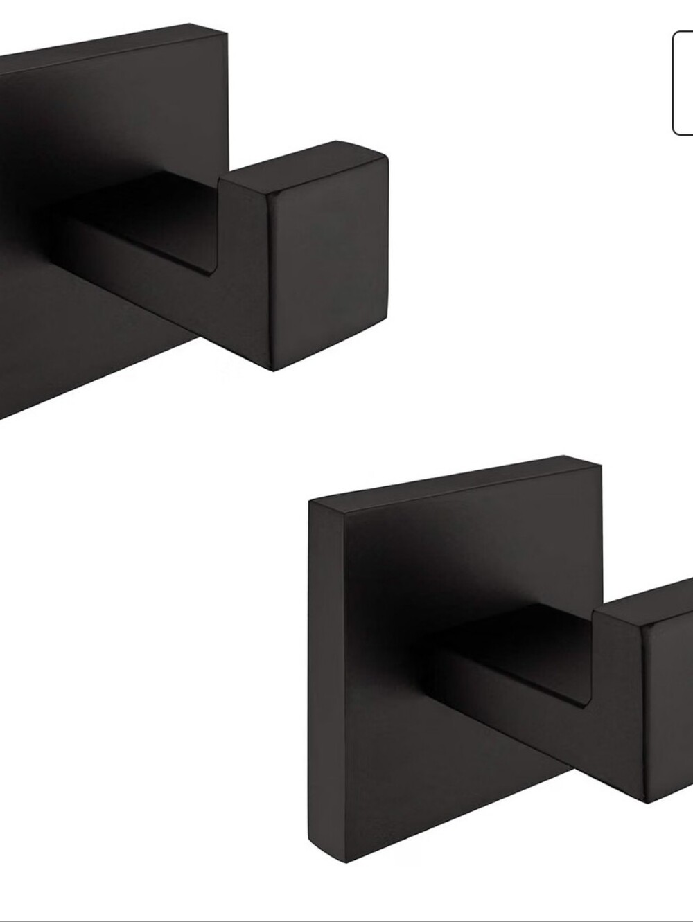 NIB Matte Black 2 Pack Towel Hooks